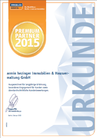 URKUNDE PREMIUM PARTNER 2015