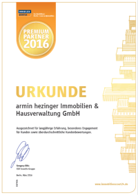 URKUNDE PREMIUM PARTNER 2016